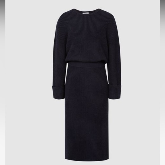 NEW $330 Reiss Jodie Knitted Cashmere Blend Mini Dress - Picture 2 of 4